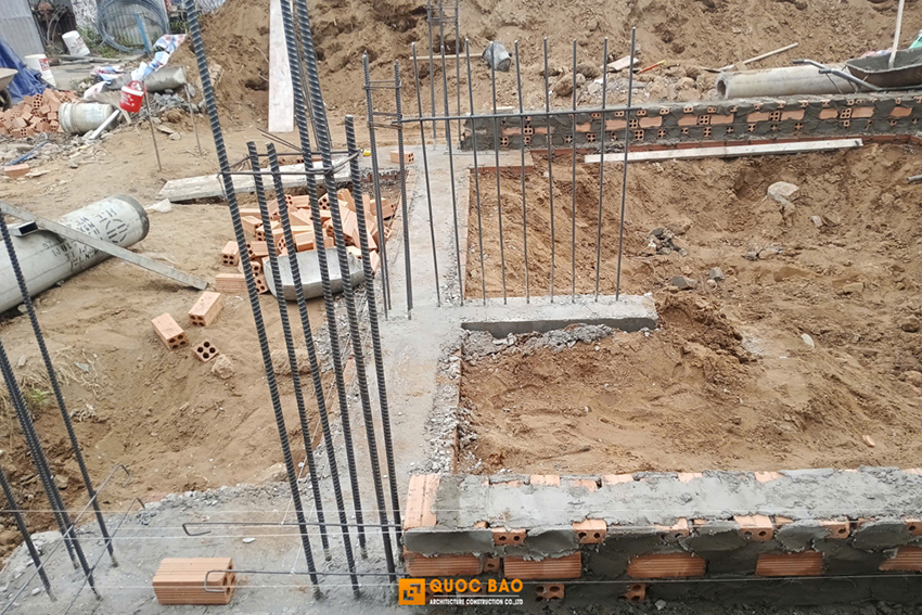 móng nhà phố gác lửng