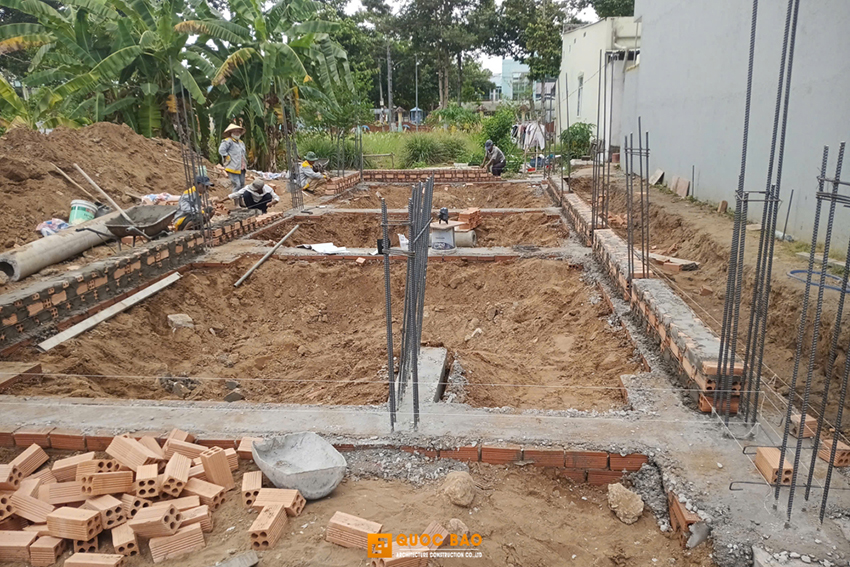 móng nhà phố gác lửng
