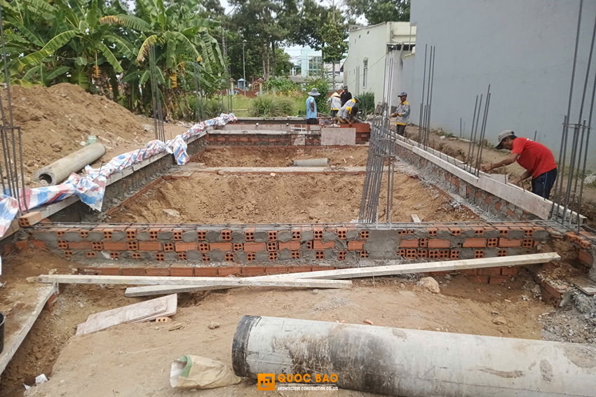 móng nhà phố gác lửng
