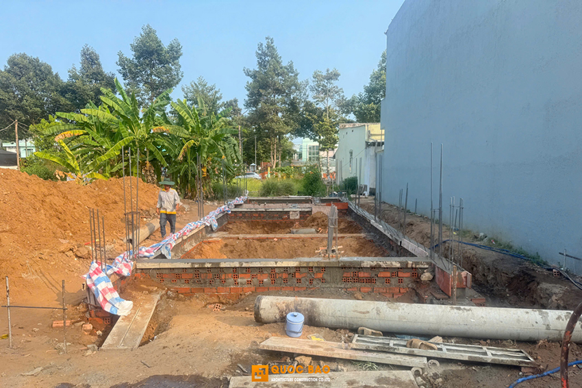 móng nhà phố gác lửng