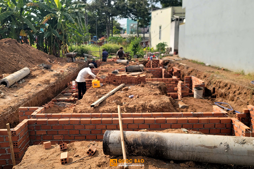 móng nhà phố gác lửng