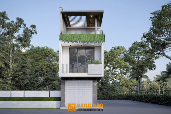 3D nhà phố 2 tầng 1 tum